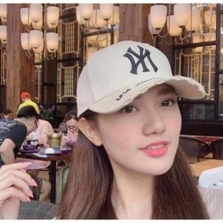 Mũ MLB Structure Ball NY thêu viền unisex MÀU BE_32CPKP111 50B